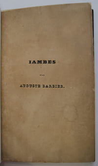 Iambes par Auguste Barbier. 