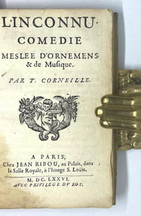 L'Inconnu. Comédie meslée d'ornemens & de Musique.