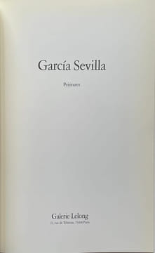 García Sevilla. Peintures.. Repères - Cahiers d'art contemporain n°45.