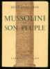 Mussolini et son peuple. Avec 8 gravures hors texte.. BENJAMIN René