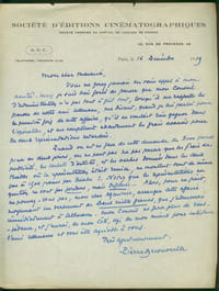 2 L.A.S., 16 et 18 décembre 1919, à Maurice Bernhardt.