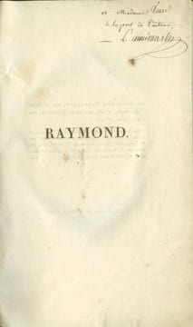 Raymond par Louis-Aimé Martin ; suivi de plusieurs fragments tirés des Tableaux et beautés pittoresques de la nature, ouvrage inédit du même auteur.. ...