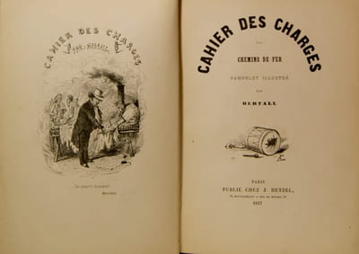 Cahier des charges des chemins de fer. Pamphlet illustré.
