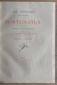 Les Aventures de Fortunatus, avec une préface par Henry Fouquier.