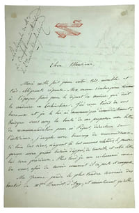 L.A.S., 8 septembre 1875, au député Denis Benoist-d'Azy.
