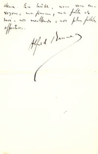 Lettre autographe signée.