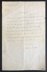 Lettre Autographe Signée.