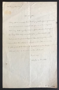 Lettre Autographe Signée.