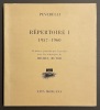 R&eacute;pertoire I (1957-1960).. PEVERELLI (Cesare) - BUTOR (Michel)