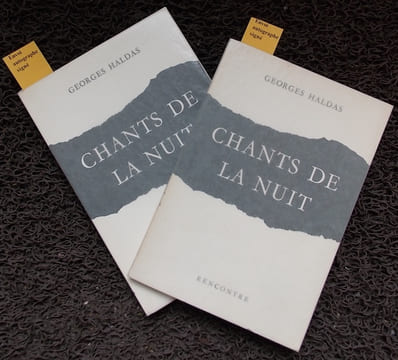 Chants de la nuit. Poésie. HALDAS (Georges)