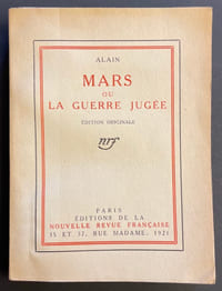 Mars ou la guerre jugée.