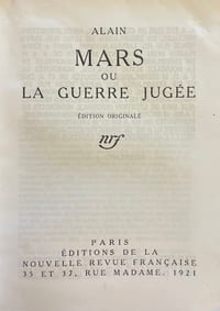 Mars ou la guerre jugée.