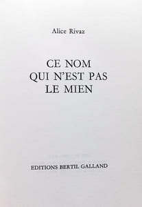 Ce nom qui n'est pas le mien.
