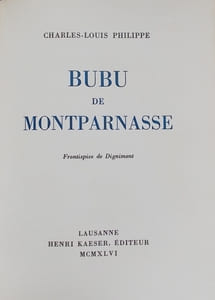 Bubu de Montparnasse.
