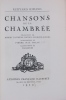 Chansons de la chambr&eacute;e.. KIPLING (Rudyard)