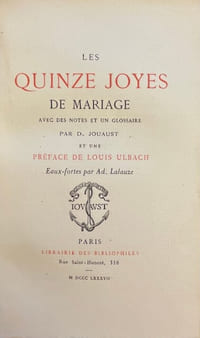 Les quinze joyes du mariage.