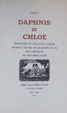 Daphnis et Chloé.. [COLIN] - LONGUS