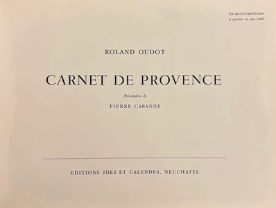Carnet de Provence.