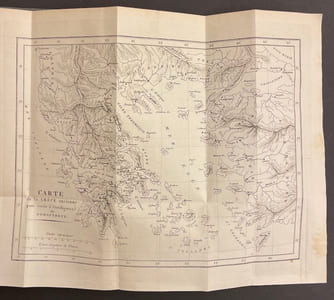 Harangues politiques de Démosthène, recueil contenant les trois Olynthiennes, les quatre Philippiques, les discours sur la paix et sur la chersonèse. Publié avec une introduction, des commentaires et une carte de la Grèce par R. Töpffer.