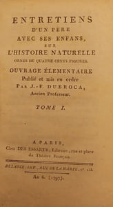 Entretiens d'un père avec ses enfans, sur l'histoire naturelle.