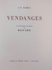 Vendanges.. RAMUZ (Charles Ferdinand) - ERNI (Hans)