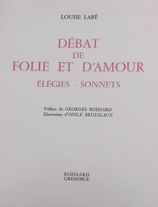 Débat de folie et d'amour. Elégies - Sonnets.