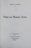 Notes sur Maurice Scève.. LARBAUD (Valery)