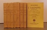 Mémoires de J. Casanova de Seingalt écrits par lui-même, suivi de fragments des mémoires du Prince de Ligne.. CASANOVA