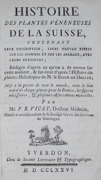 Histoire des plantes vénéneuses de la Suisse, contenant leur description, leurs mauvais effets sur les hommes et sur les animaux, avec leurs ...
