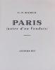 Paris, notes d'un vaudois.. RAMUZ (C. F.)