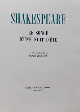 Le songe d'une nuit d'été.. [BISCHOFF] - SHAKESPEARE (William)
