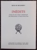 Inédits. Extraits de cours choisis et présentés par Jean Mantzouranis et François Saint-Ouen.. ROUGEMONT (Denis de)