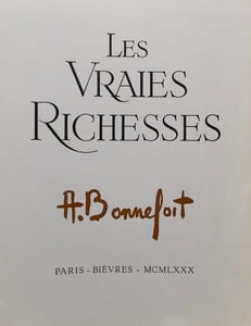 Les vraies richesses.