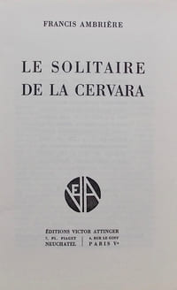 Le solitaire de la Cervara.