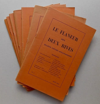 Le Flaneur des Deux Rives. Bulletin d'études apollinariennes n° 1 - n°7-8.. [APOLLINAIRE] - COLLECTIF