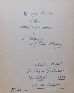 L'unique belladone.
