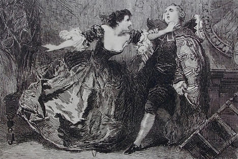 Illustrations pour les Oeuvres d'Alfred de Musset. Aquarelles par Eugène Lami. Eaux-fortes par Adolphe Lauze.. MUSSET (Alfred de) - LAMI (Eugène) - ...