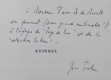 Repères. Poèmes 1962-1966.. PACHE (Jean)