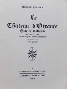 Le château d'Otrante. Histoire gothique