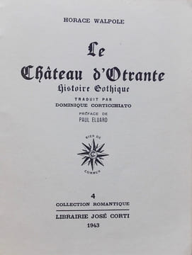 Le château d'Otrante. Histoire gothique. WALPOLE (Horace)