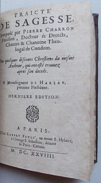 De la sagesse.  Trois livres.. CHARRON (Pierre)