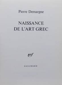 Naissance de l'art grec.