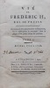 La vie de Frédéric II, Roi de Prusse.. [LAVAUX (Jean Charles Thibault de)]
