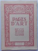 Pages d'Art. Revue Mensuelle Suisse Illustrée. Beaux-Arts - Musique - Littérature. Année complète - Nos 1 à 12, 1924.. [REVUE]