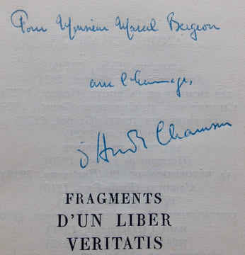 Fragments d'un liber veritatis (1941-1942).. CHAMSON (André)