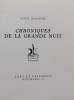 Chroniques de la grande nuit.. MASSON (Loys)