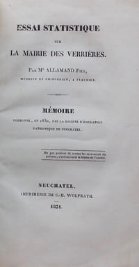 Essai statistique sur la mairie des Verrières.