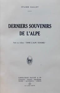 Derniers souvenirs de l'Alpe.