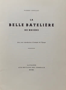 La belle batelière de Brienz.