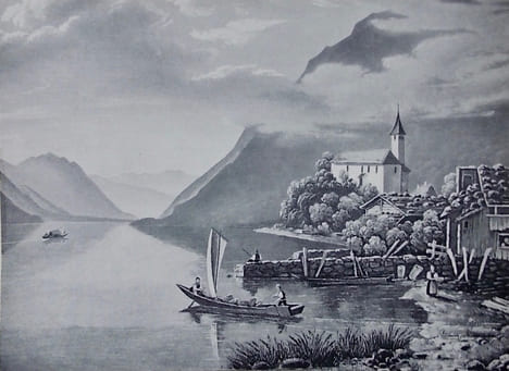 La belle batelière de Brienz.. GRELLET (Pierre)